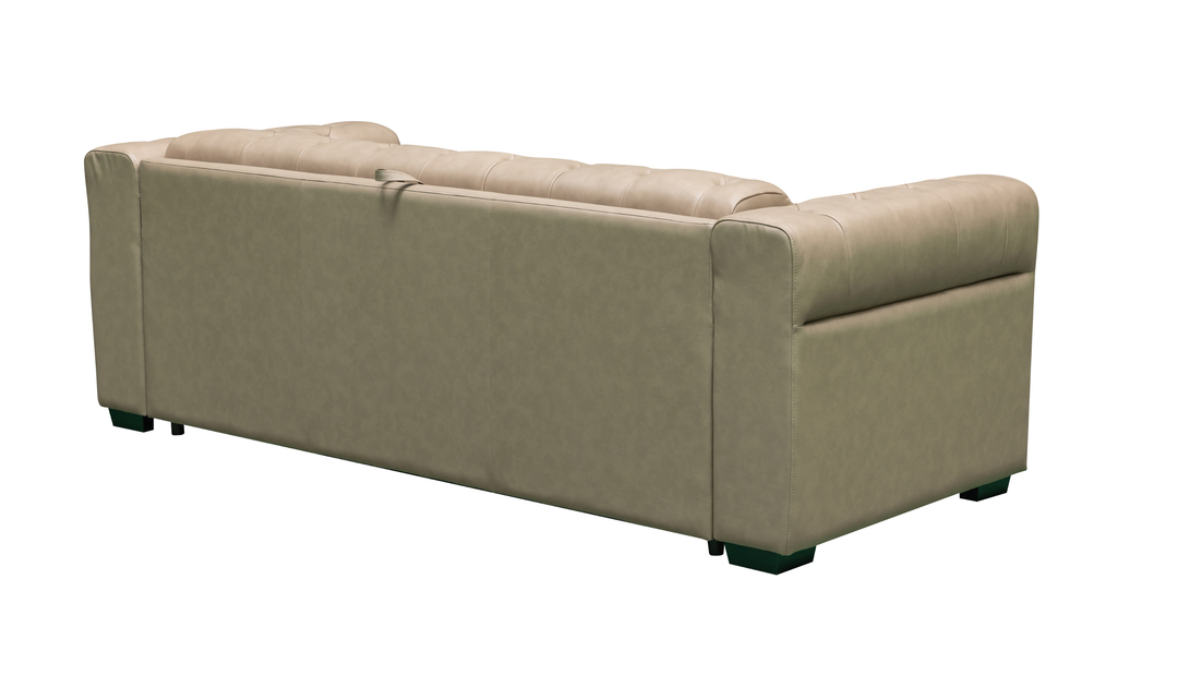 Klaussner Callas Italian Leather Queen Sleeper Sofa - Luxury Overnight Collection