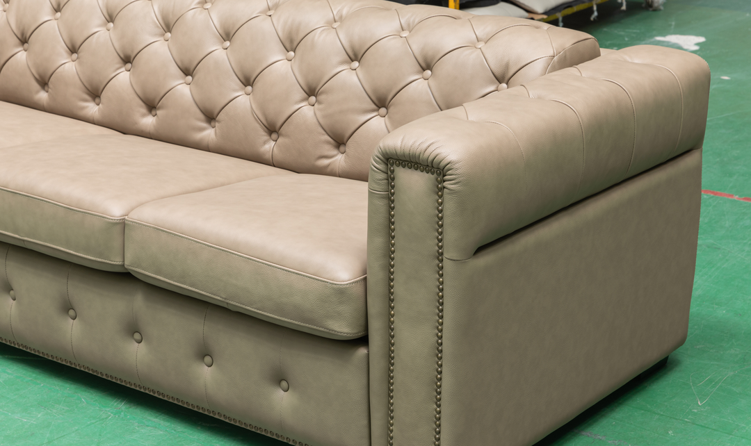 Klaussner Callas Italian Leather Queen Sleeper Sofa - Luxury Overnight Collection