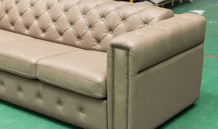 Klaussner Callas Italian Leather Queen Sleeper Sofa - Luxury Overnight Collection