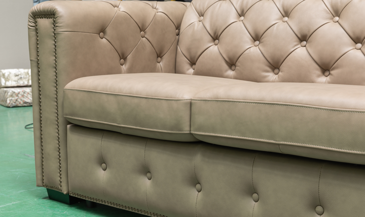 Klaussner Callas Italian Leather Queen Sleeper Sofa - Luxury Overnight Collection