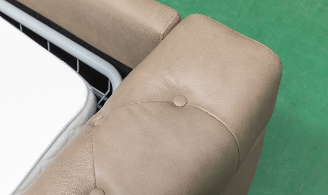 Klaussner Callas Italian Leather Queen Sleeper Sofa - Luxury Overnight Collection