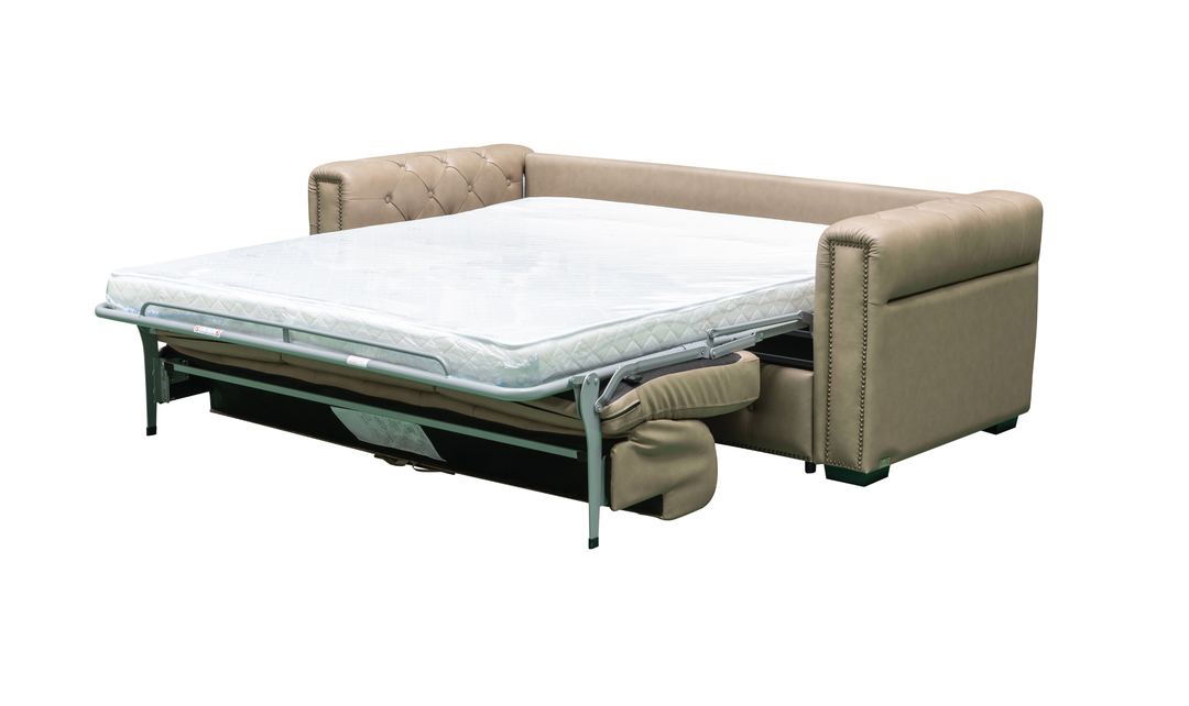 Klaussner Callas Italian Leather Queen Sleeper Sofa - Luxury Overnight Collection