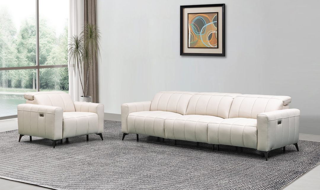 Klaussner Capri Leather Power Reclining Living Room Set