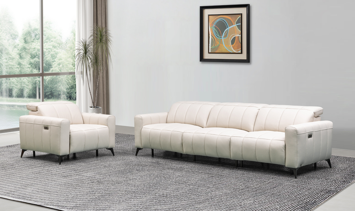 Klaussner Capri Leather Power Reclining Living Room Set