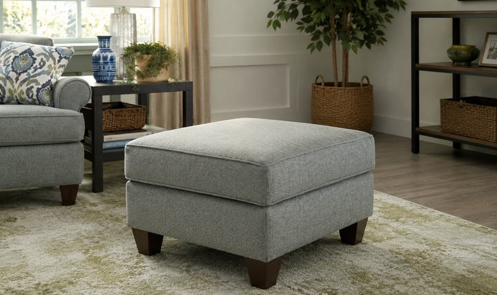 Klaussner Delmont Fabric Rolled Arm Sofa with Accent Pillows