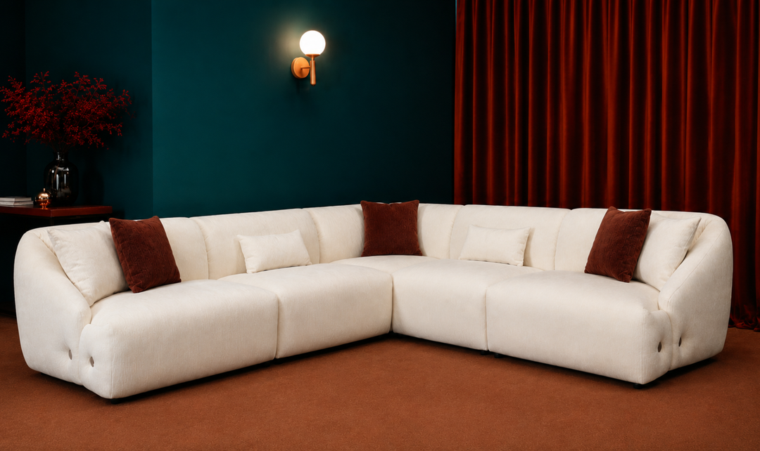 Klaussner Fairfax Fabric Modular Sectional Sofa with USB & USB-C Charging