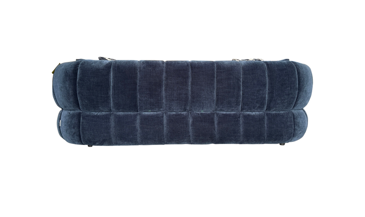 Klaussner Florence Fabric Channel Tufted Round Arm Contemporary Sofa-Jennifer Furniture