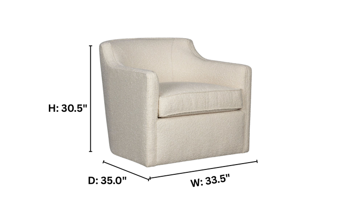 Klaussner Gayle Barrel Swivel Chair