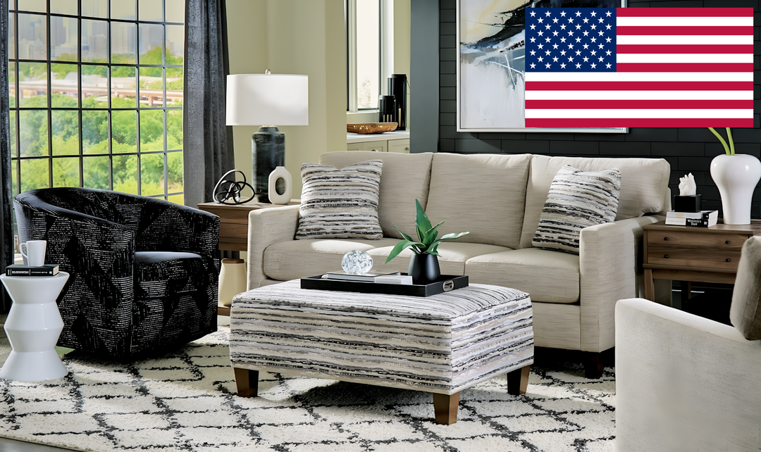 Klaussner Glenmont Fabric Track Arm Sofa with Accent Pillows-Jennifer Furniture