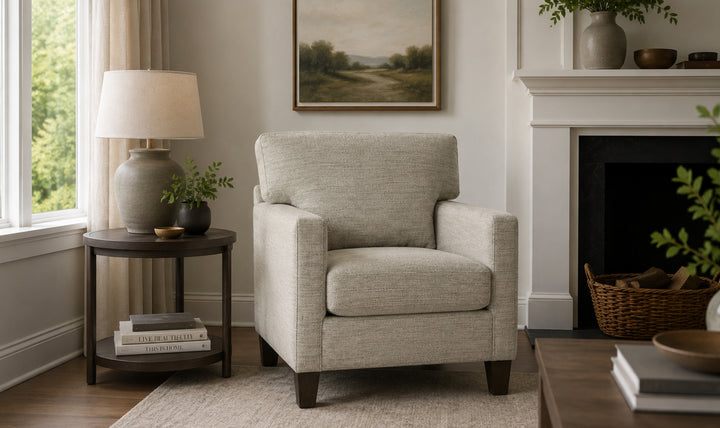Klaussner Glenmont Fabric Track Arm Sofa with Accent Pillows-Jennifer Furniture
