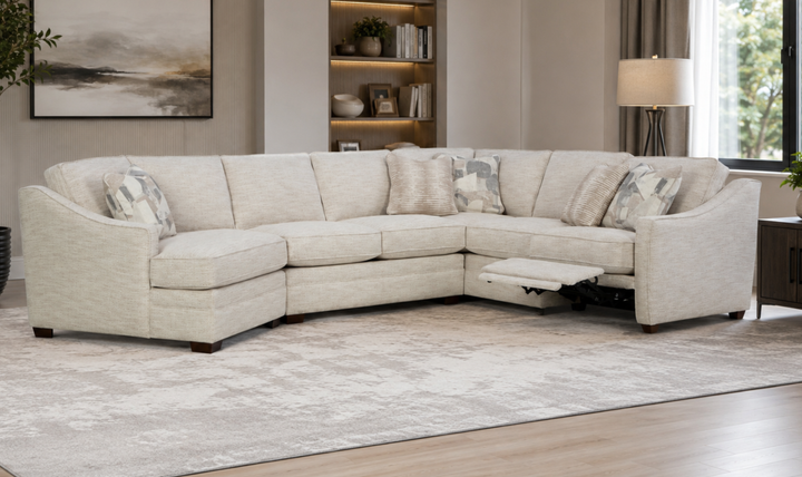 Klaussner Hartwell Fabric Sectional Sofa With Power Reclining - Jennifer furniture