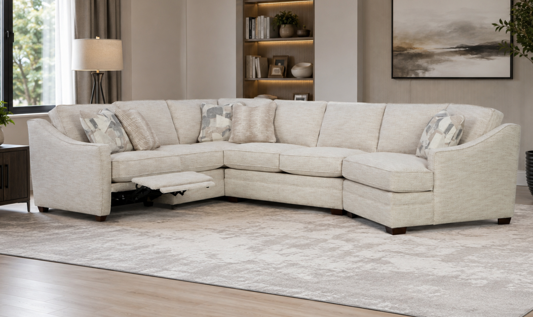 Klaussner Hartwell Fabric Sectional Sofa With Power Reclining - Jennifer furniture