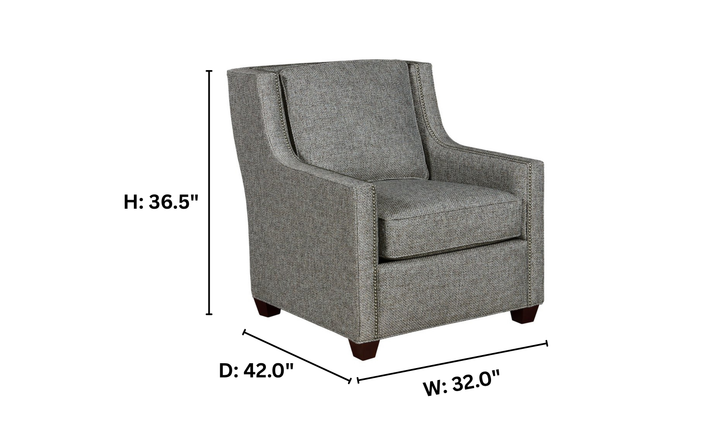 Klaussner James Accent Chair With Nailhead Trim