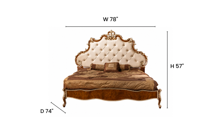 Klaussner Juliet Traditional Luxury Wooden King Size Bed-Jennifer Furniture