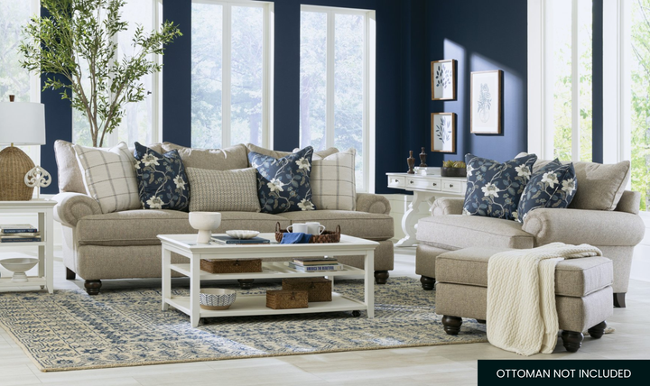 Klaussner Kensington Fabric Transitional Living Room Set - Jennifer Furniture