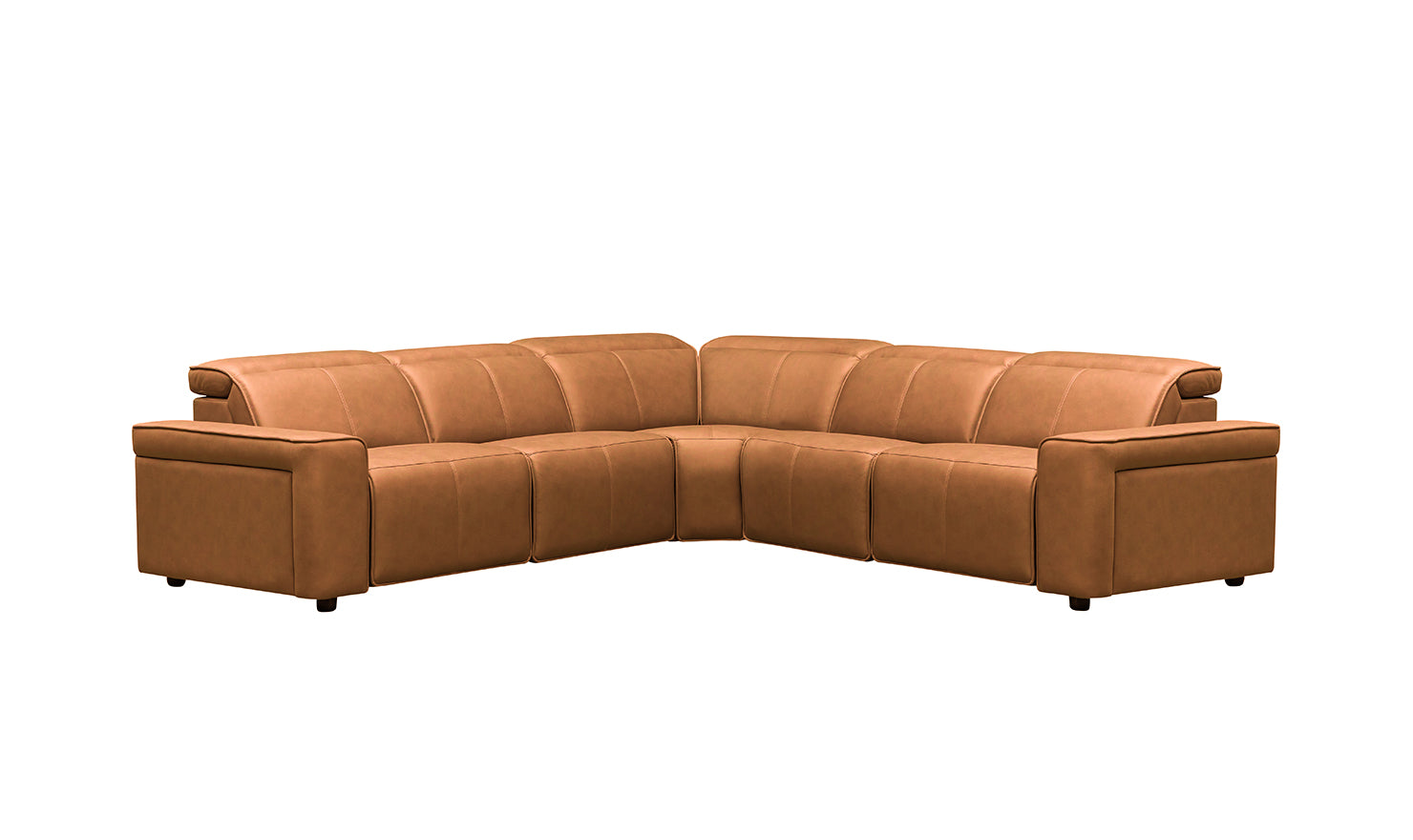 Klaussner Leonardo 6 Pieces Power Recliner Leather Sectional Sofa