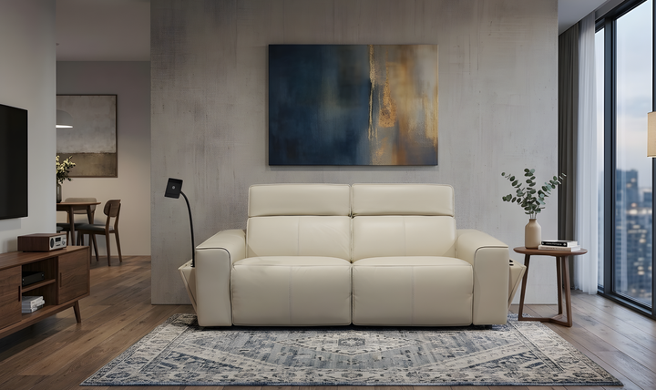 Klaussner Leonardo Queen Leather Sleeper Sofa with Storage