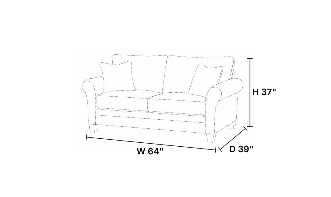 Klaussner Norwood Fabric 3 Seater Sofa with Accent Pillow