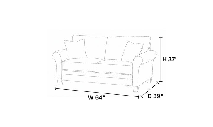 Klaussner Norwood Fabric 3 Seater Sofa with Accent Pillow