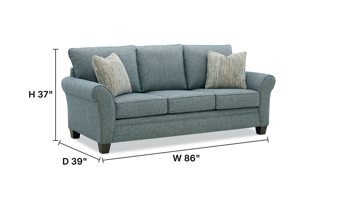 Klaussner Norwood Fabric 3 Seater Sofa with Accent Pillow