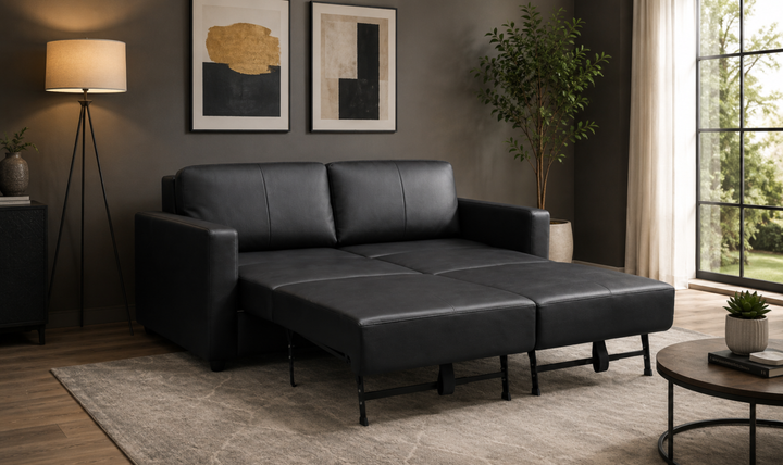Klaussner Nova Leather Queen Sleeper Sofa with Cloud Fold Mechanism-Jennifer Furniture