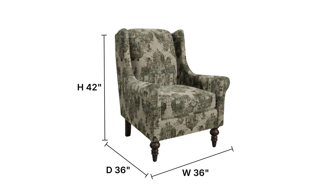 Klaussner Parkston Fabric Accent Chair with Tall Wingback Design_jennifer Furniture