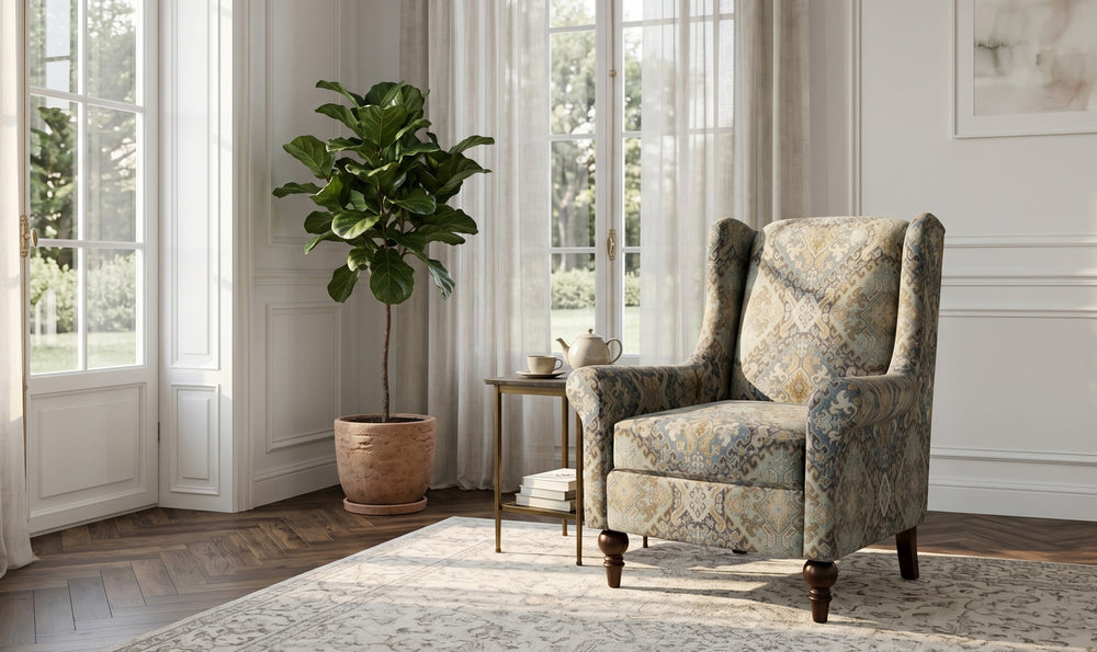 Klaussner Parkston Fabric Accent Chair with Tall Wingback Design_jennifer Furniture