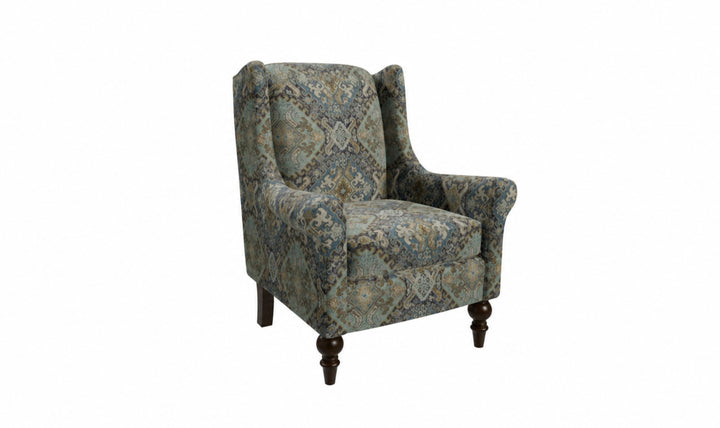 Klaussner Parkston Fabric Accent Chair with Tall Wingback Design_jennifer Furniture