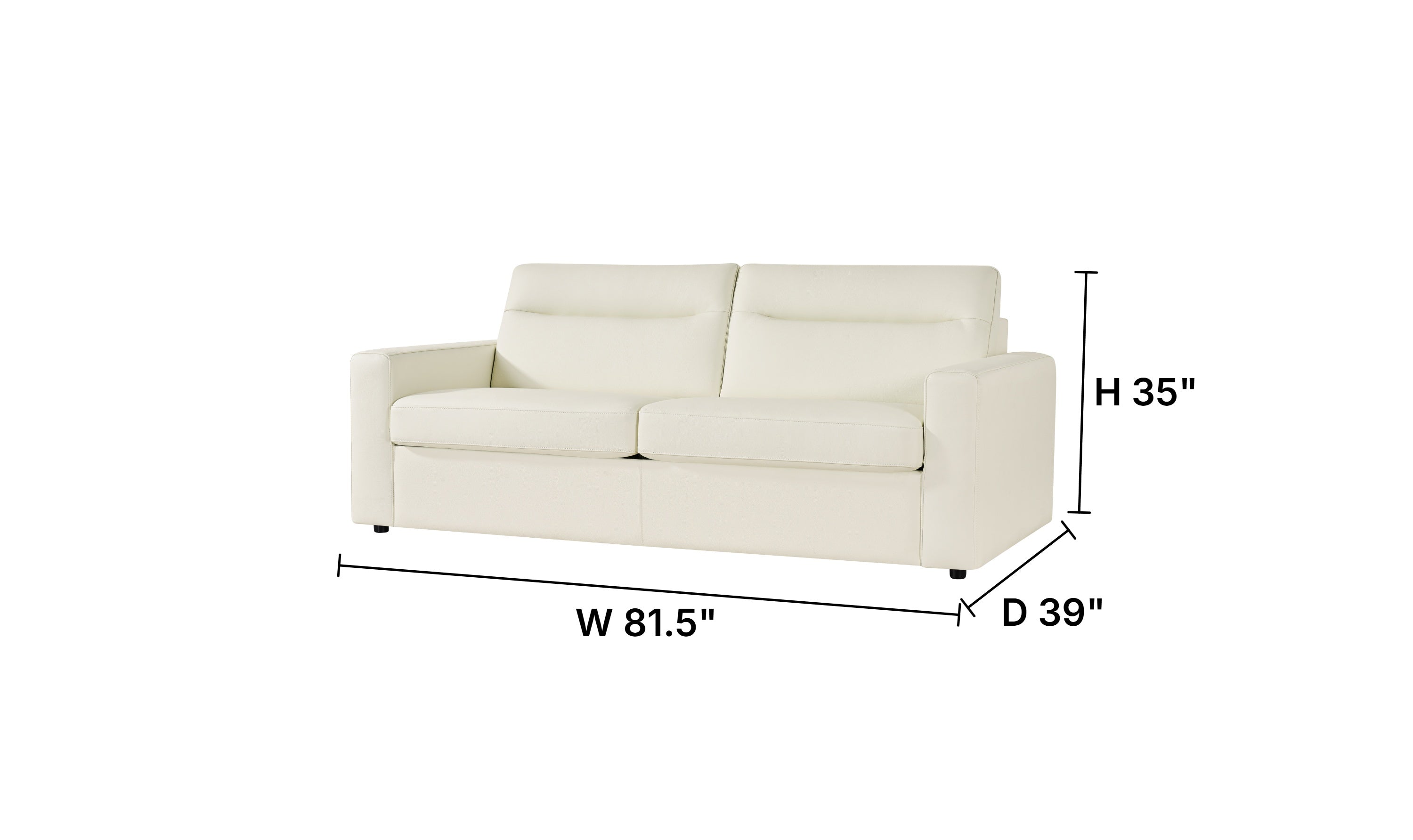 Klaussner Placido Queen Leather Sleeper Sofa