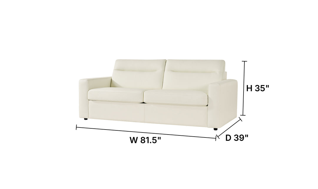 Klaussner Placido Queen Leather Sleeper Sofa