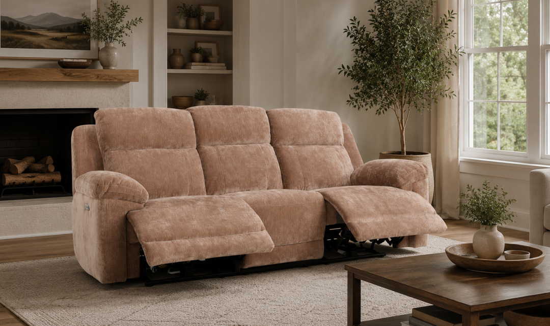 Klaussner Ridgewood Fabric Power Reclining Sofa-Jennifer Furniture