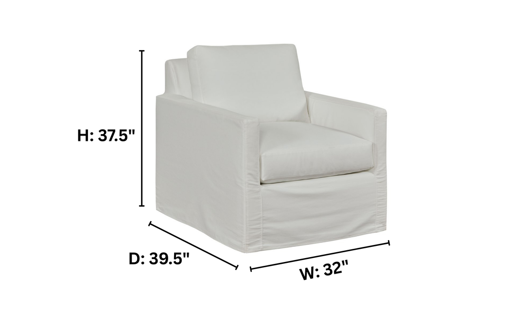 Klaussner Savannah Slipcover Accent Chair with Flared Track Arms-Jenniferfurniture