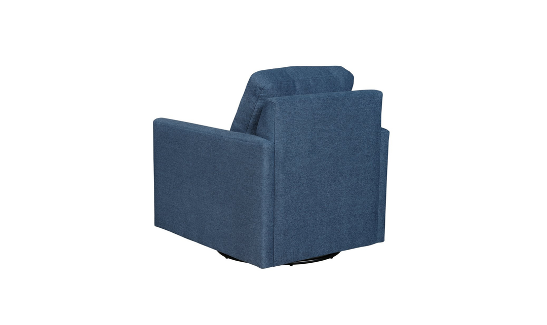 Klaussner Savannah Swivel Chair with Flared Track Arms-Jenniferfurniture