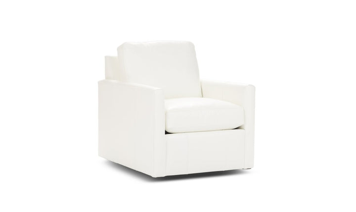 Klaussner Savannah Swivel Chair with Flared Track Arms-Jenniferfurniture