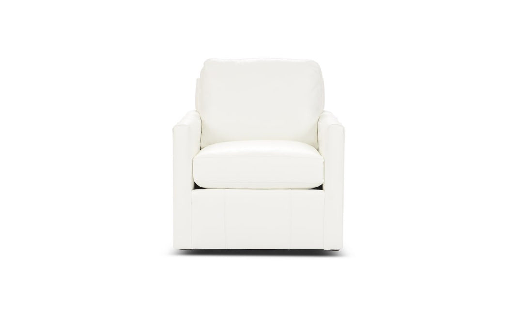Klaussner Savannah Swivel Chair with Flared Track Arms-Jenniferfurniture