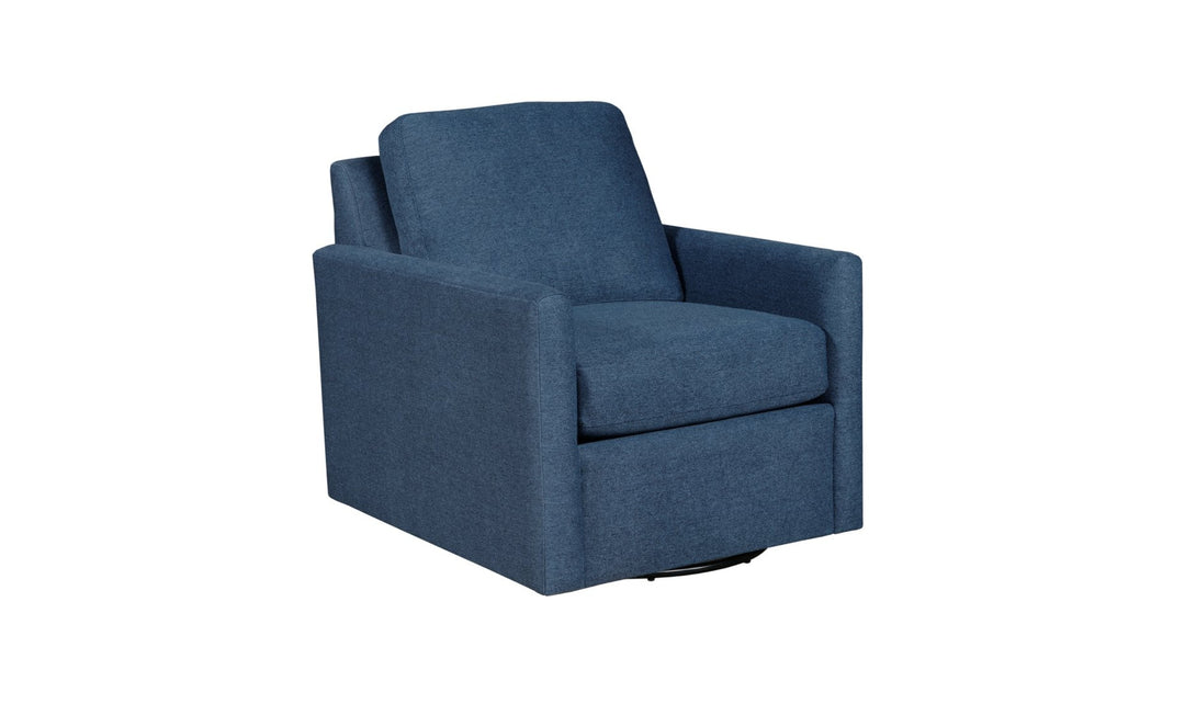 Klaussner Savannah Swivel Chair with Flared Track Arms-Jenniferfurniture