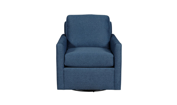 Klaussner Savannah Swivel Chair with Flared Track Arms-Jenniferfurniture