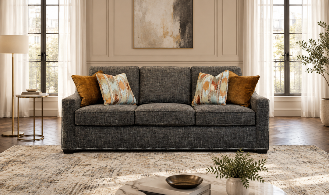 Klaussner Sutton Upholstery Sofa with Slope Arms