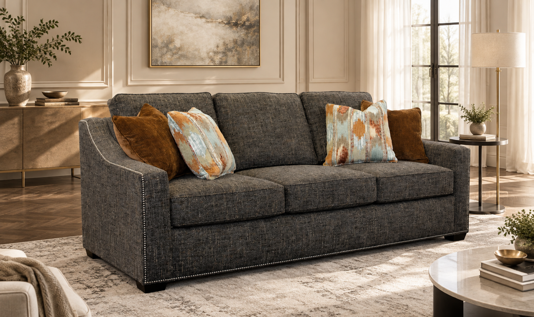 Klaussner Sutton Upholstery Sofa with Slope Arms