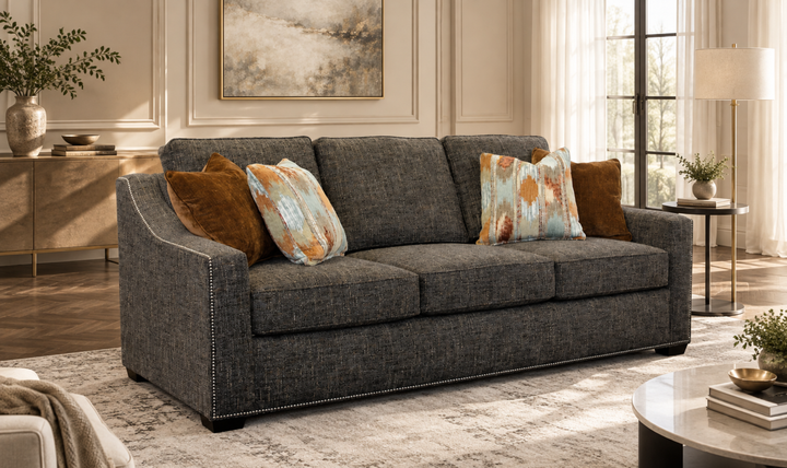 Klaussner Sutton Upholstery Sofa with Slope Arms