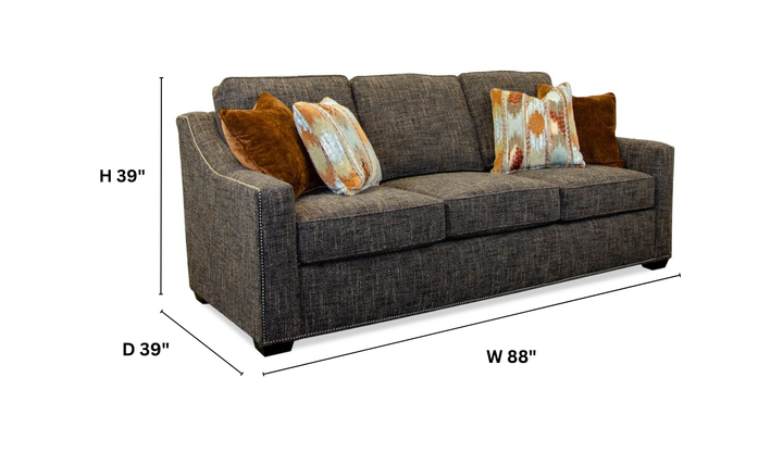 Klaussner Sutton Upholstery Sofa with Slope Arms
