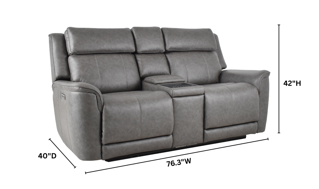 Klaussner Velari Fabric Power Reclining Loveseat with Built-in Audio System