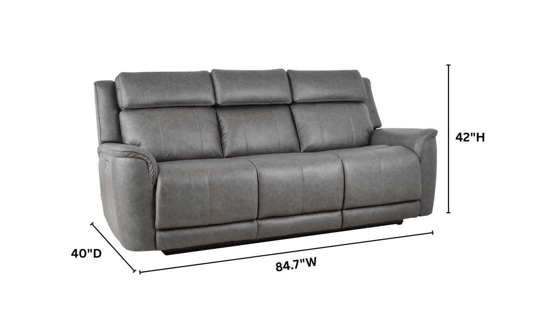 Klaussner Velari Fabric Power Reclining Sofa with Adjustable Headrest