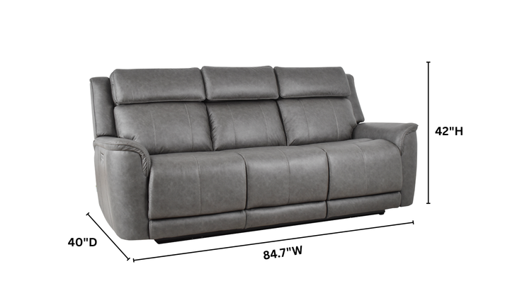 Klaussner Velari Fabric Power Reclining Sofa with Adjustable Headrest