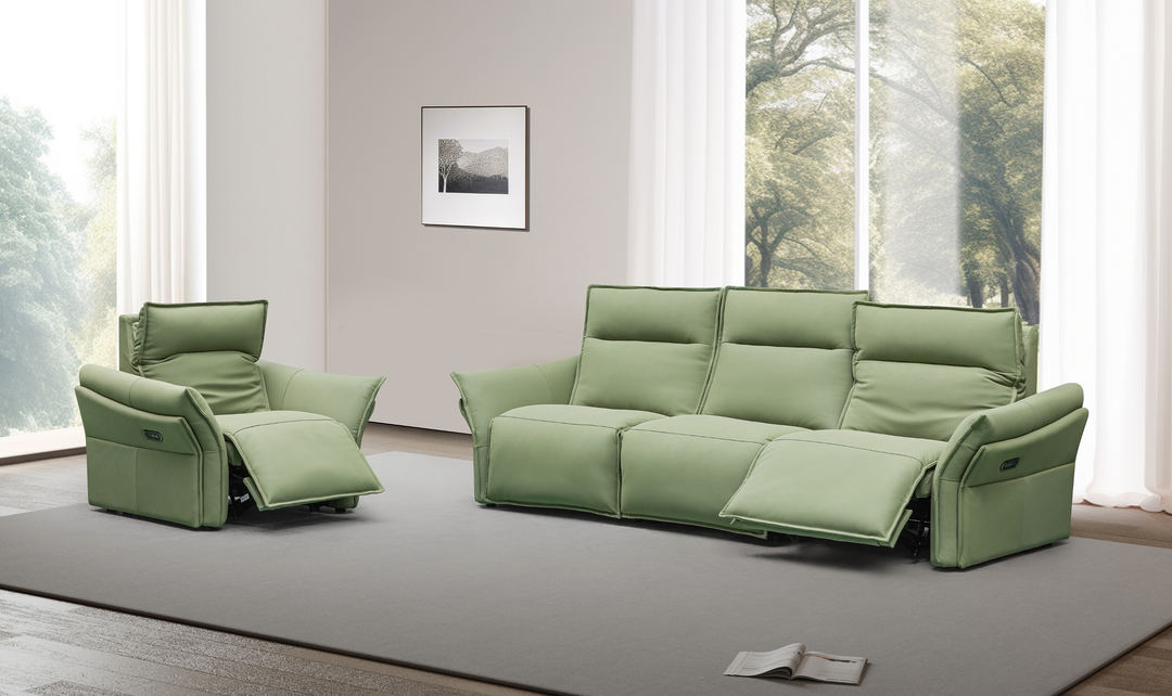 Klaussner Vittoria Leather Power Reclining Living Room Set