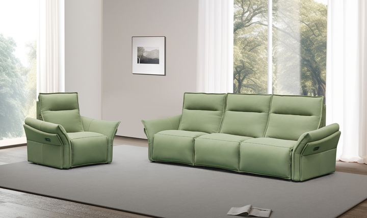 Klaussner Vittoria Leather Power Reclining Living Room Set
