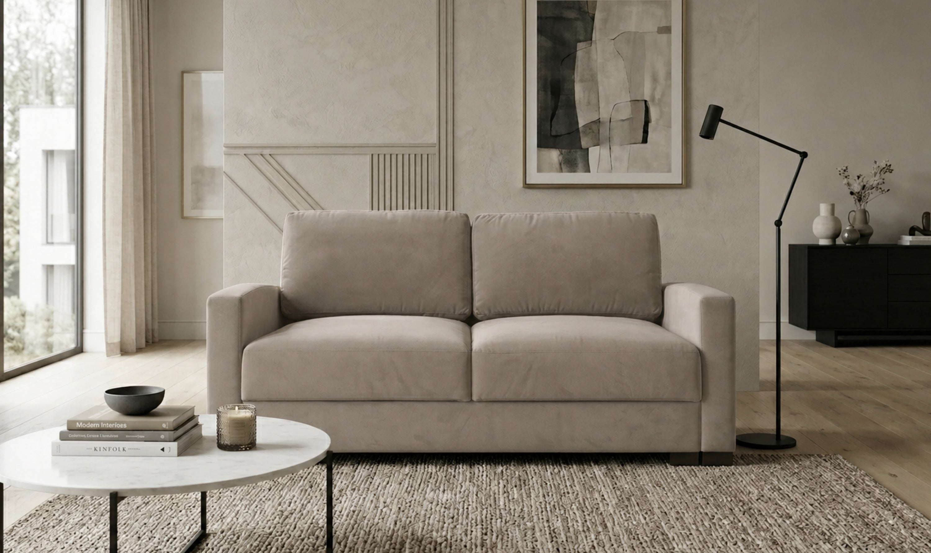 Klaussner Weston Fabric Queen Sleeper Sofa with Stalmot Puma Mechanism