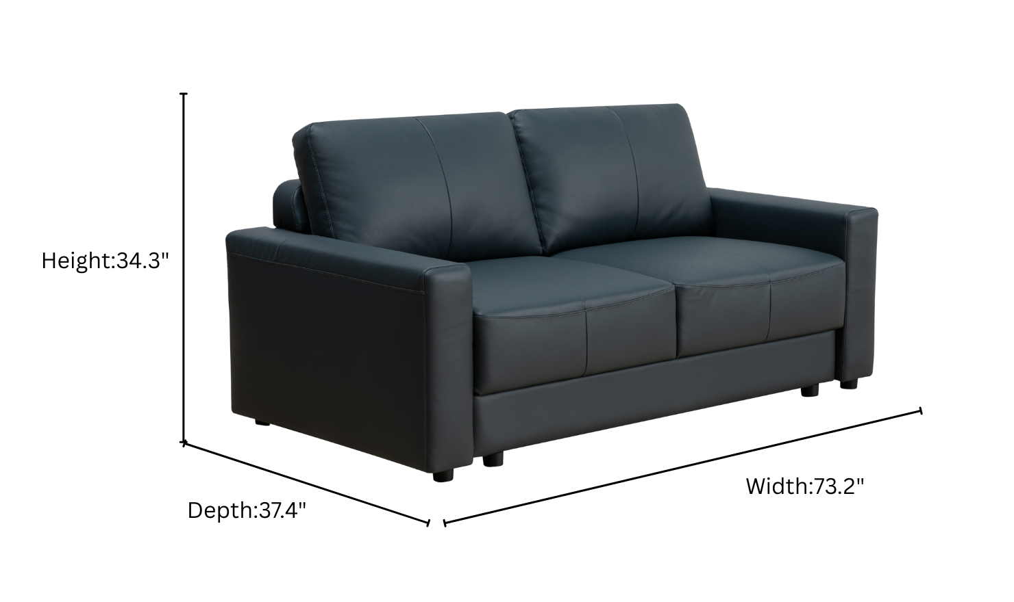 Klaussner Wigan Leather Sleeper Sofa-Jennifer Furniture