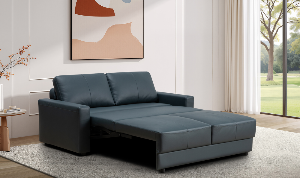 Klaussner Wigan Leather Sleeper Sofa-Jennifer Furnture