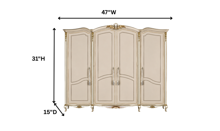 Klaussner Yasmina Traditional Luxury Wood Dresser with Ornate Carved Details